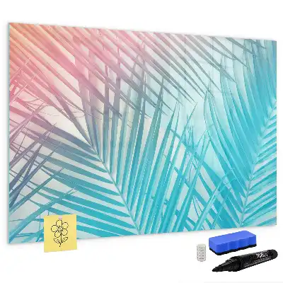 Pizarra magnética de pared diseño de palmera tropical con rotulador