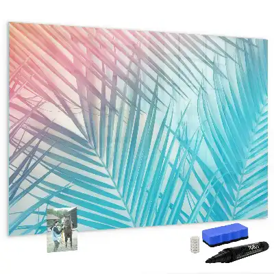 Pizarra magnética de pared diseño de palmera tropical con rotulador