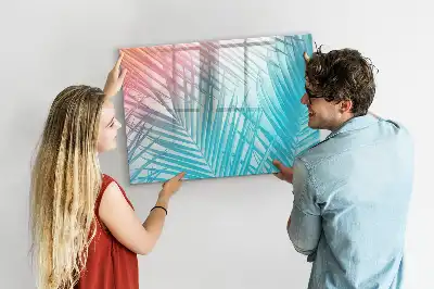 Pizarra magnética de pared diseño de palmera tropical con rotulador
