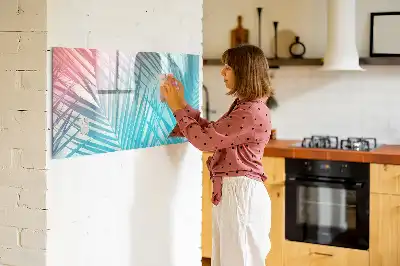 Pizarra magnética de pared diseño de palmera tropical con rotulador