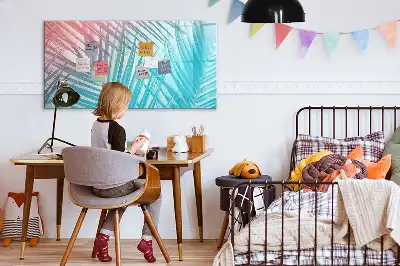 Pizarra magnética de pared diseño de palmera tropical con rotulador
