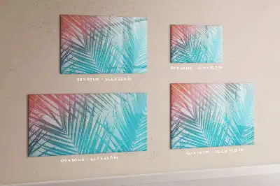 Pizarra magnética de pared diseño de palmera tropical con rotulador