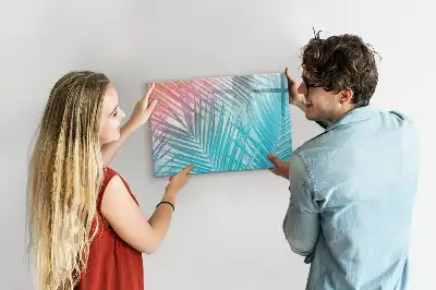 Pizarra magnética de pared diseño de palmera tropical con rotulador