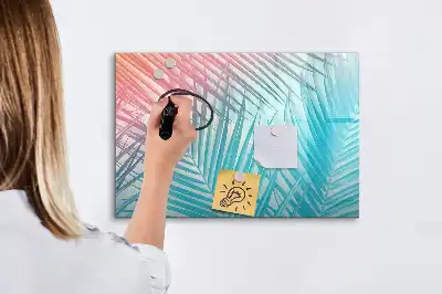 Pizarra magnética de pared diseño de palmera tropical con rotulador