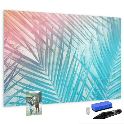 Pizarra magnética de pared diseño de palmera tropical con rotulador