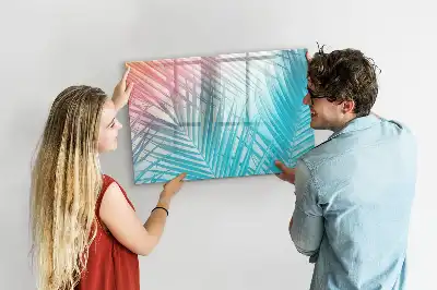 Pizarra magnética de pared diseño de palmera tropical con rotulador