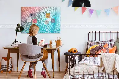 Pizarra magnética de pared diseño de palmera tropical con rotulador