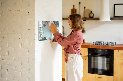 Pizarra magnética de pared con rotulador diseño composición de verano