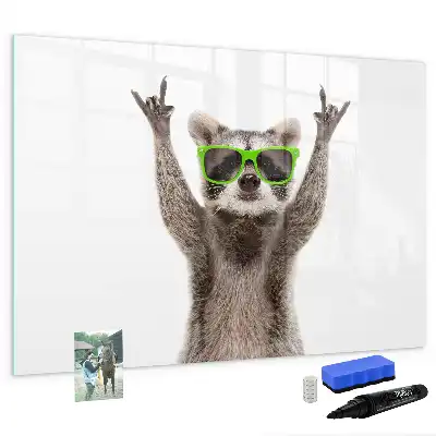 Pizarra borrable de cristal con imanes diseño decorativo de suculentas con gafas