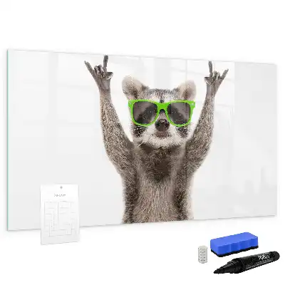 Pizarra borrable de cristal con imanes diseño decorativo de suculentas con gafas