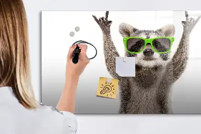 Pizarra borrable de cristal con imanes diseño decorativo de suculentas con gafas