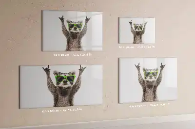 Pizarra borrable de cristal con imanes diseño decorativo de suculentas con gafas