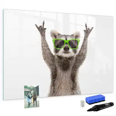 Pizarra borrable de cristal con imanes diseño decorativo de suculentas con gafas