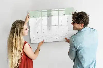 Planificador semanal pizarra magnética de pared con rotulador