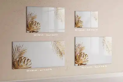 Pizarra magnética de pared diseño de hojas exóticas con rotulador