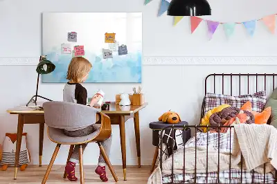 Pizarra magnética de pared con rotulador diseño de manchas pintadas