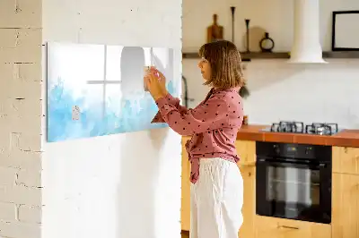 Pizarra magnética de pared con rotulador diseño de manchas pintadas
