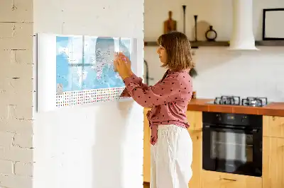 Pizarra magnética de pared con rotulador diseño de mapas de continentes