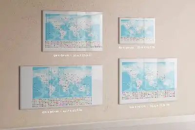 Pizarra magnética de pared con rotulador diseño de mapas de continentes