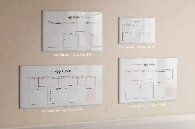 Pizarra magnética de pared con rotulador para planificación semanal
