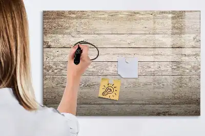 Pizarra de cristal magnética borrable de diseño con estructura de madera