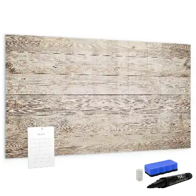 Pizarra de cristal magnética borrable de diseño con estructura de madera
