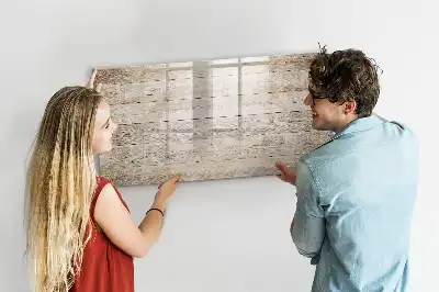 Pizarra de cristal magnética borrable de diseño con estructura de madera