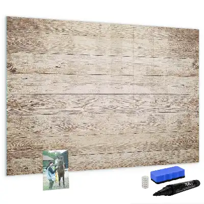 Pizarra de cristal magnética borrable de diseño con estructura de madera