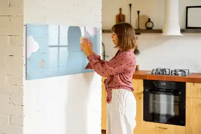 Pizarra magnética infantil para pared con rotulador incluido
