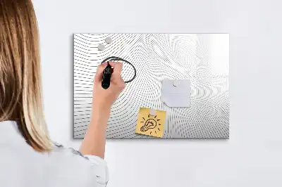 Pizarra de cristal magnética borrable diseño de líneas abstractas