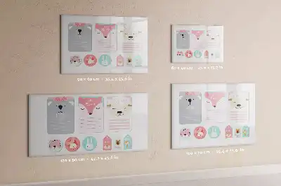 Pizarra magnética de pared diseño con marcapáginas alegres y rotulador