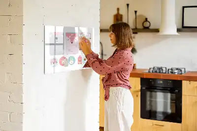 Pizarra magnética de pared diseño con marcapáginas alegres y rotulador