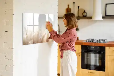 Pizarra borrable de cristal con imanes diseño de abstracción de vetas