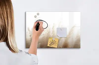 Pizarra borrable de cristal con imanes diseño de abstracción de vetas