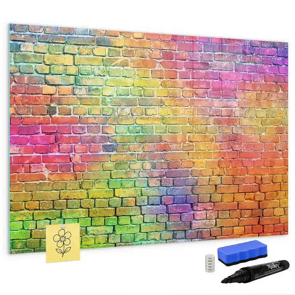 Pizarra de cristal magnética borrable de pared
