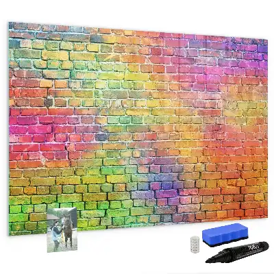 Pizarra de cristal magnética borrable de pared