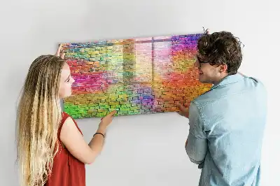 Pizarra de cristal magnética borrable de pared