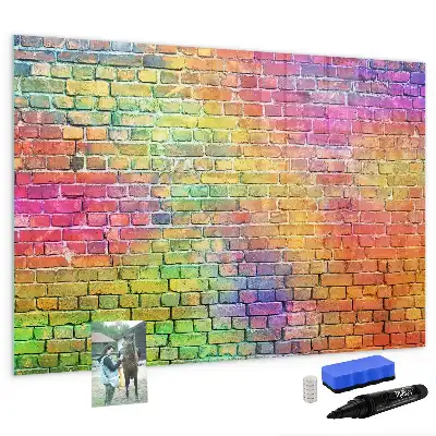 Pizarra de cristal magnética borrable de pared