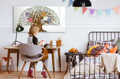 Pizarra magnética de pared con rotulador diseño raíz de árbol