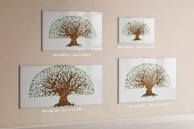 Pizarra magnética de pared con rotulador diseño raíz de árbol