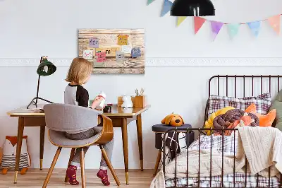 Pizarra magnética de pared con diseño de texto familia y rotulador