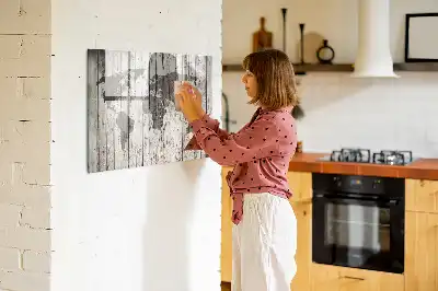 Mapa del mundo pizarra magnética de pared con rotulador
