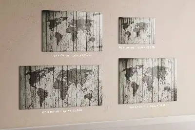 Mapa del mundo pizarra magnética de pared con rotulador