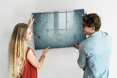 Mapa vintage pizarra magnética de pared con rotulador