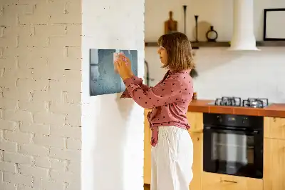 Mapa vintage pizarra magnética de pared con rotulador