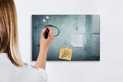 Mapa vintage pizarra magnética de pared con rotulador