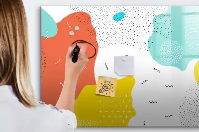 Pizarra borrable de cristal con imanes diseño Abstracción POP