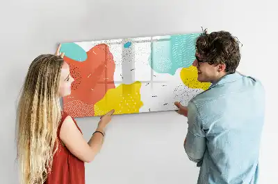 Pizarra borrable de cristal con imanes diseño Abstracción POP