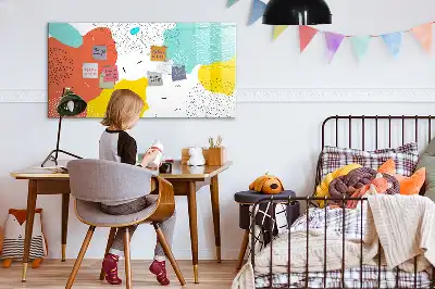 Pizarra borrable de cristal con imanes diseño Abstracción POP