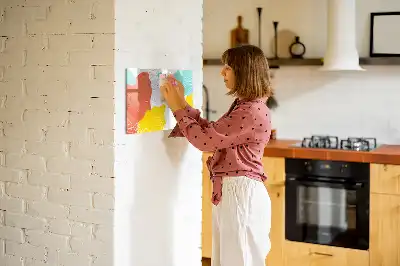 Pizarra borrable de cristal con imanes diseño Abstracción POP